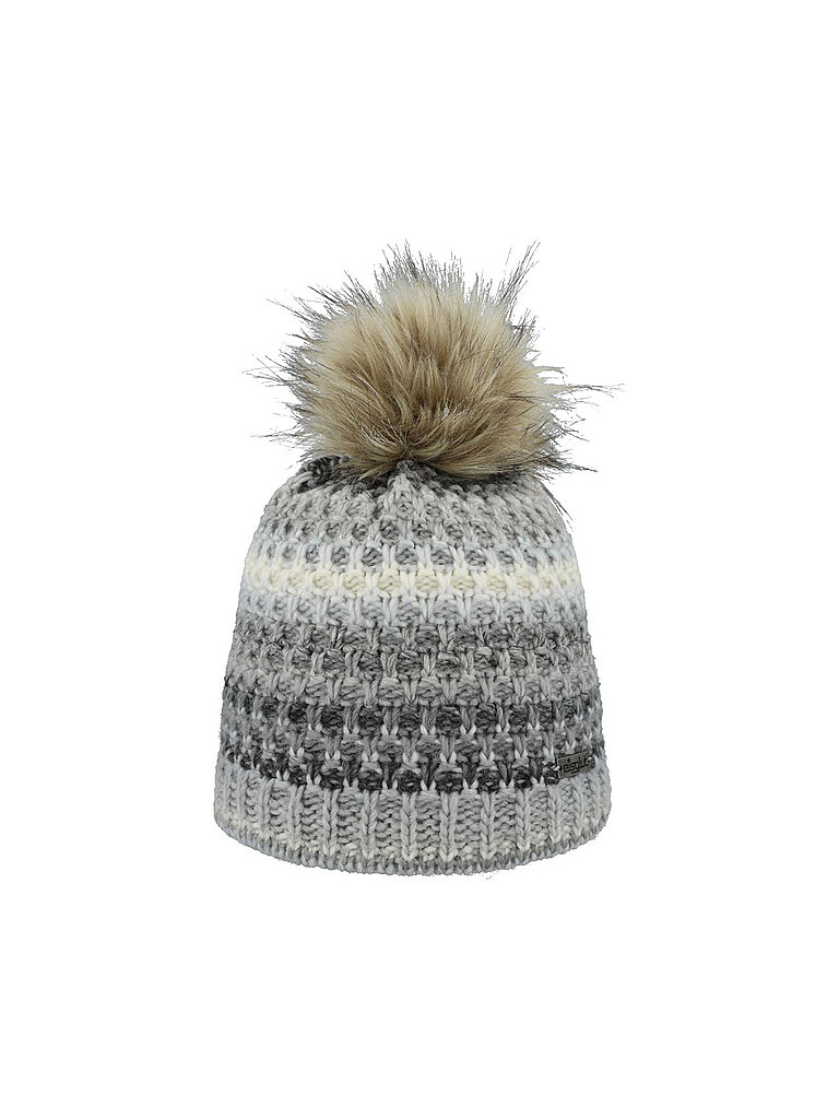 eisglut Mütze Wolle-Polyacryl-Fleece Hellgrau