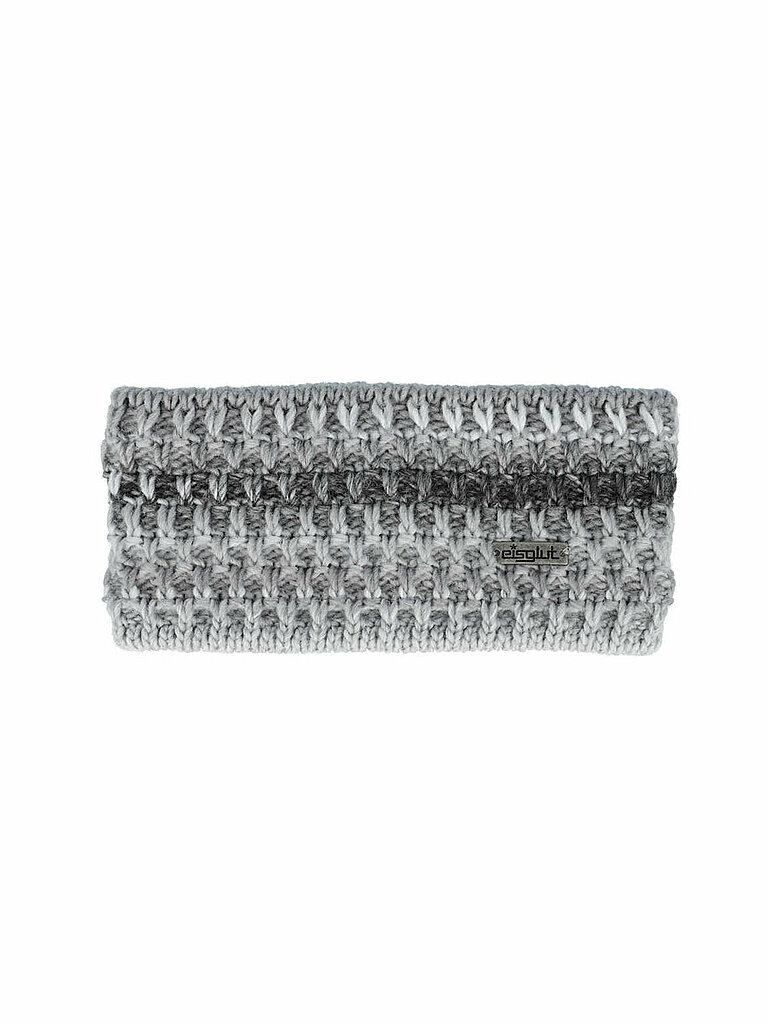 eisglut Stirnband Wolle-Polyacryl-Fleece Hellgrau
