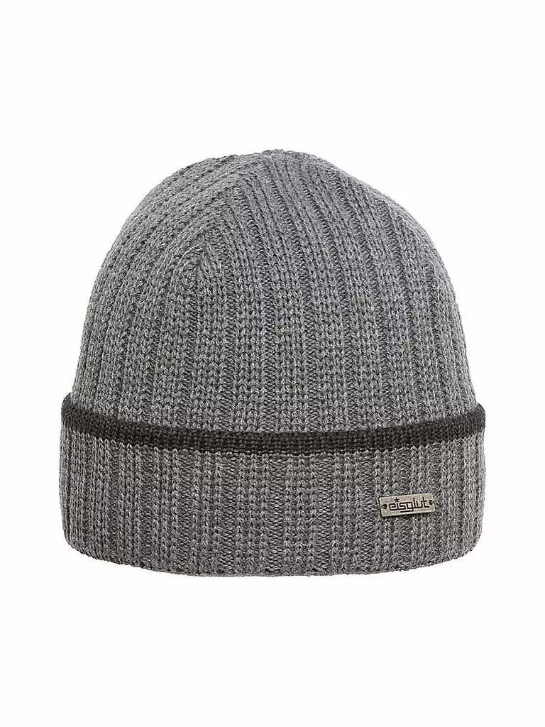 EISGLUT | Herren Haube Fisher Merino | grau