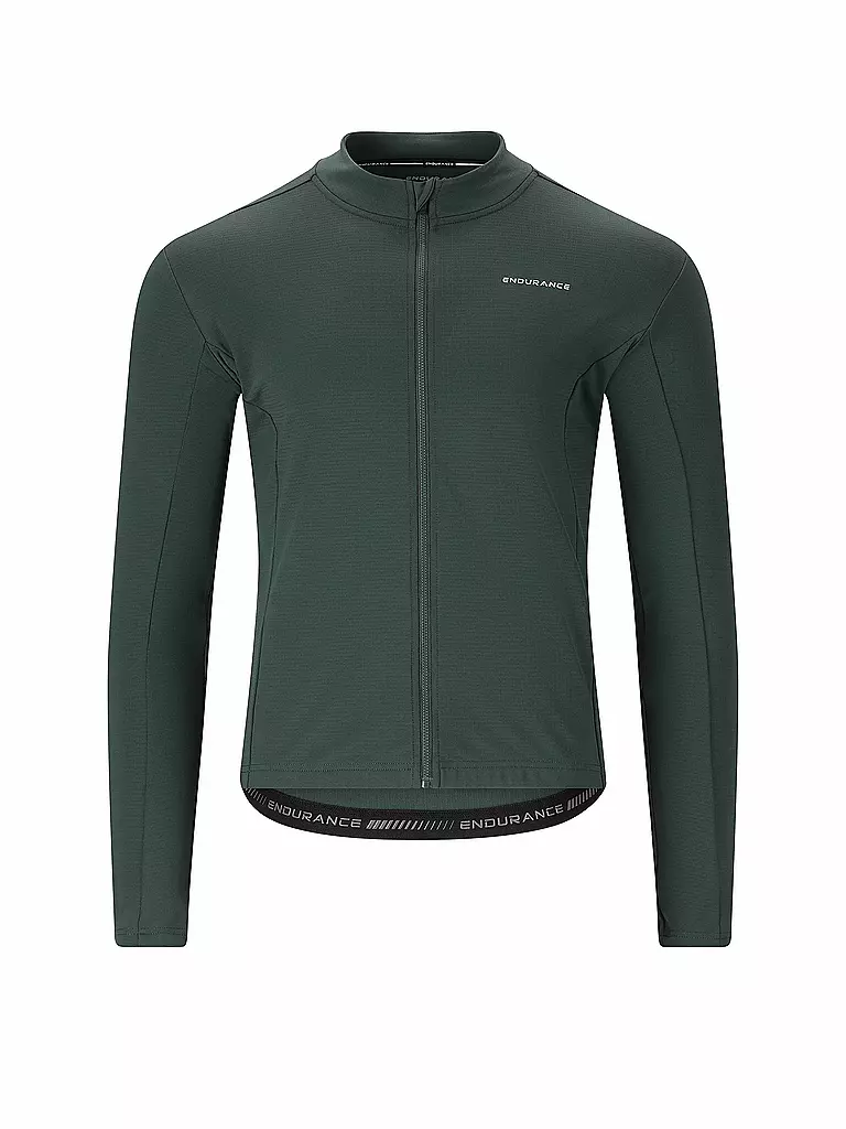 ENDURANCE | Herren Winter Radtrikot Megah | dunkelgrün