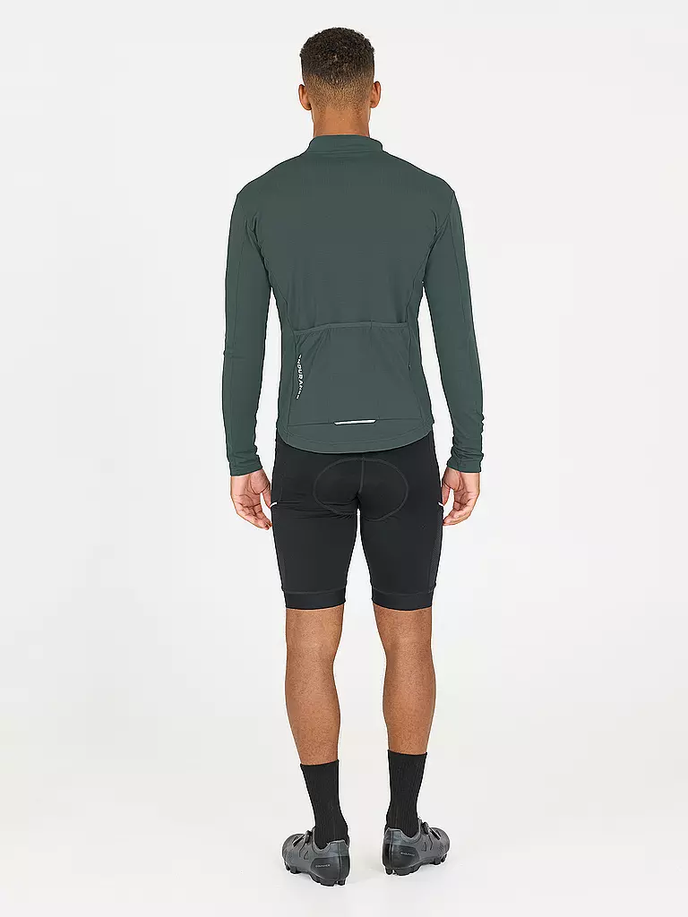 ENDURANCE | Herren Winter Radtrikot Megah | dunkelgrün