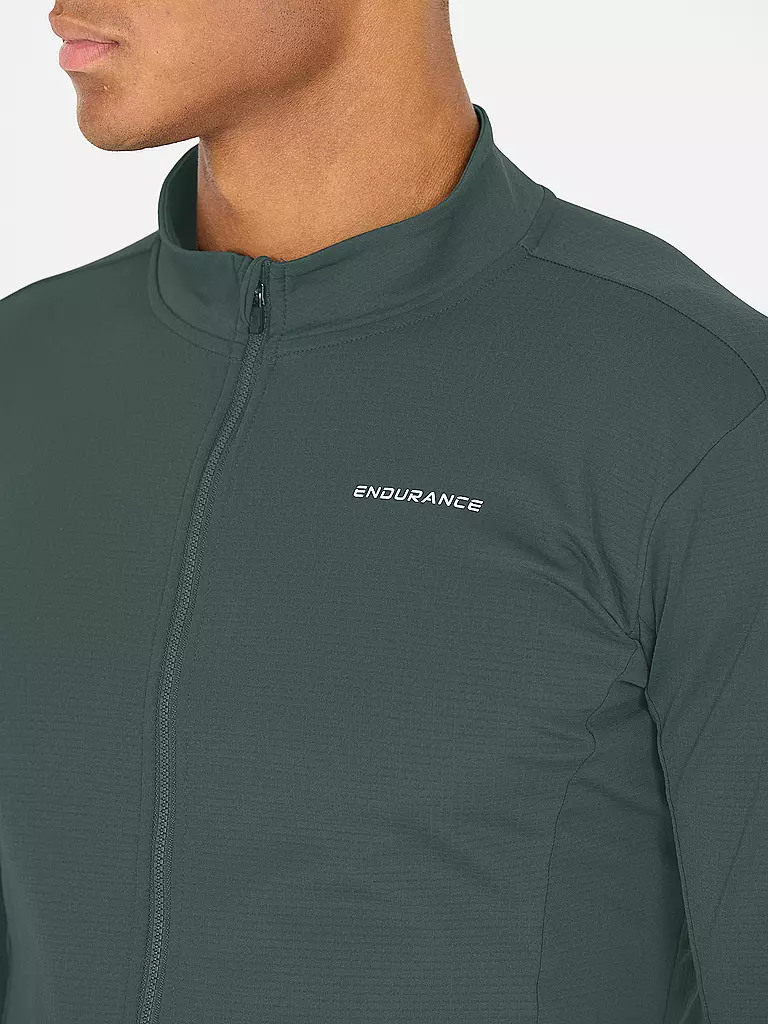 ENDURANCE | Herren Winter Radtrikot Megah | dunkelgrün
