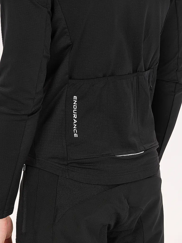 ENDURANCE | Herren Winter Radtrikot Megah | Schwarz