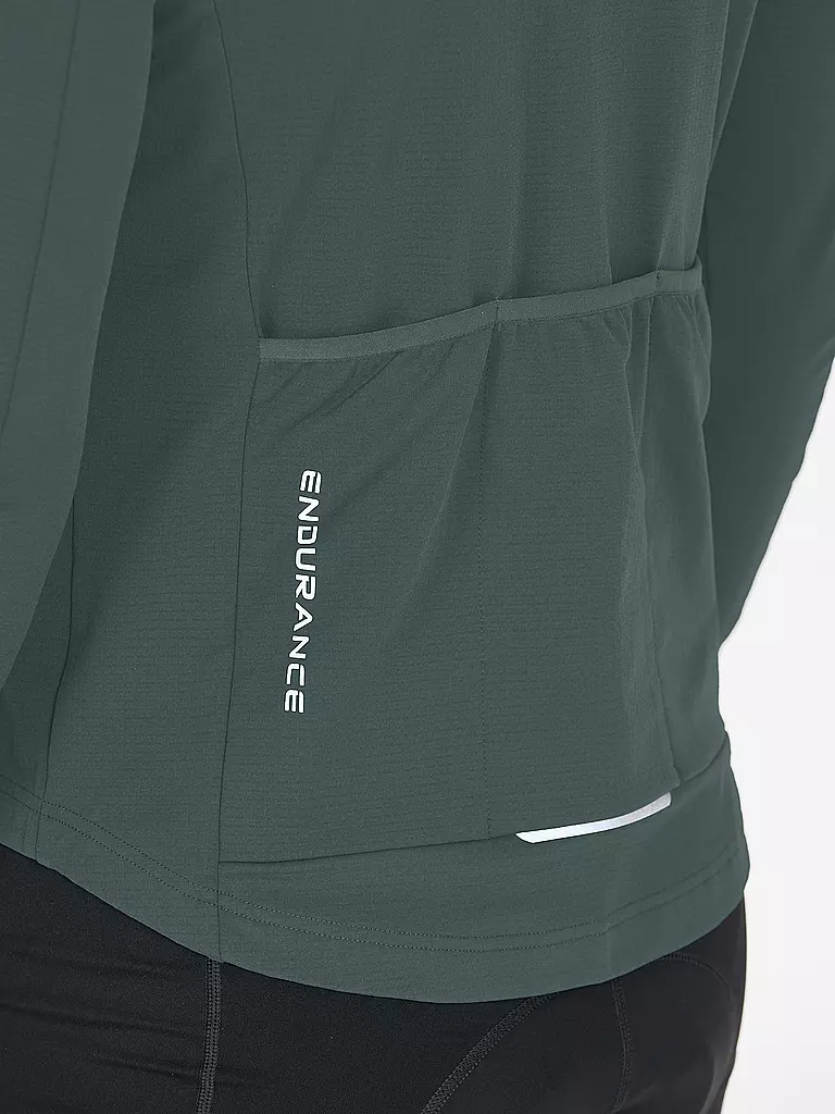 ENDURANCE | Herren Winter Radtrikot Megah | dunkelgrün