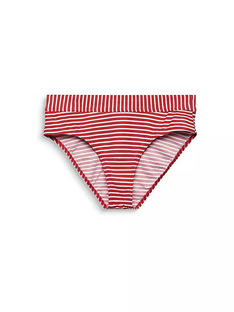 ESPRIT | Damen Bikini Midi-Slip mit Streifen | rot