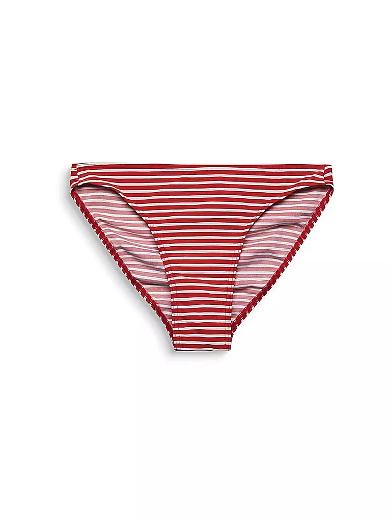 ESPRIT | Damen Bikini Slip mit Streifen | rot