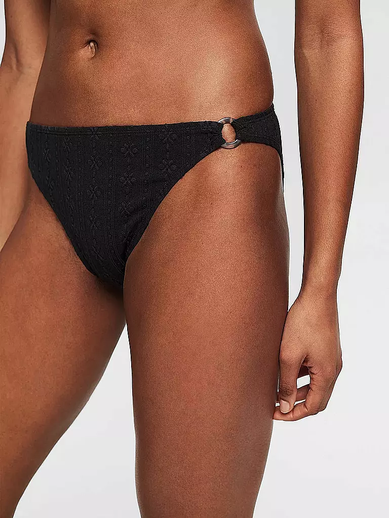 ESPRIT | Damen Bikinihose mit Musterstruktur | schwarz
