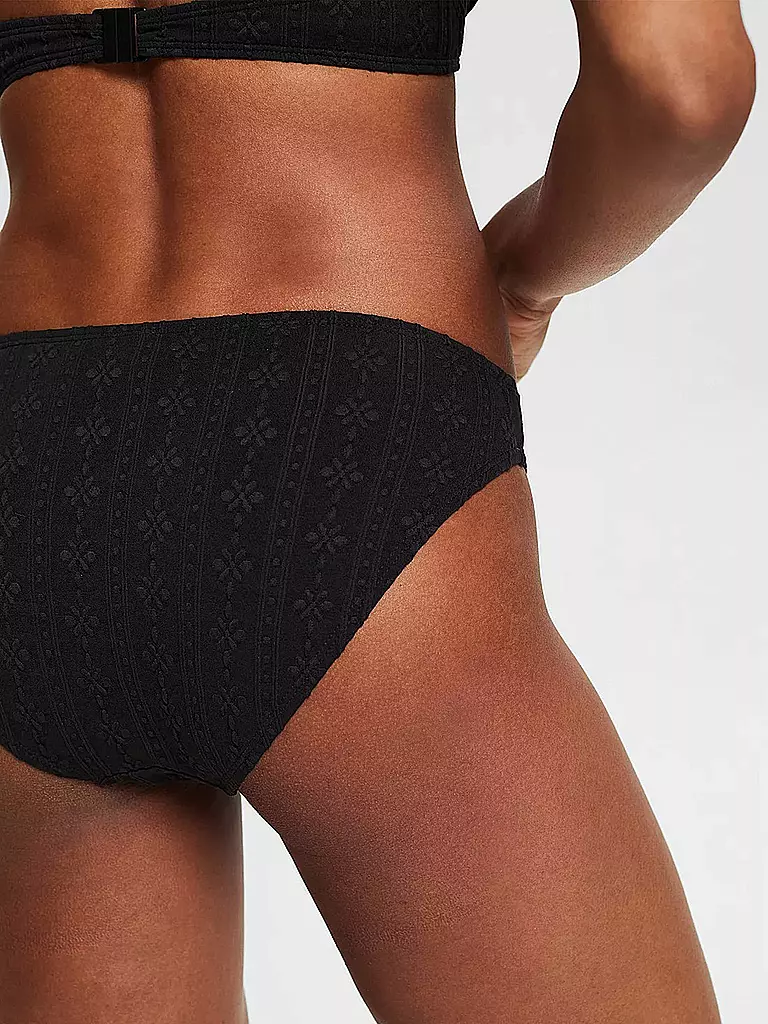 ESPRIT | Damen Bikinihose mit Musterstruktur | schwarz