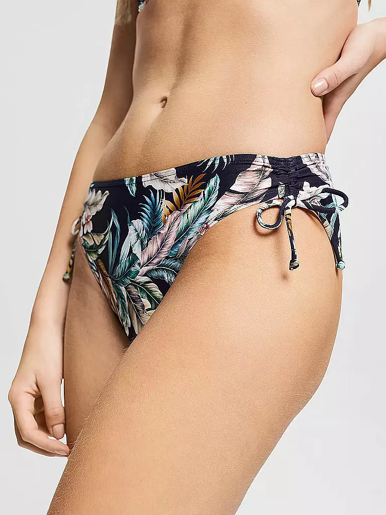 ESPRIT | Damen Bikinihose mit Tropical Print | blau