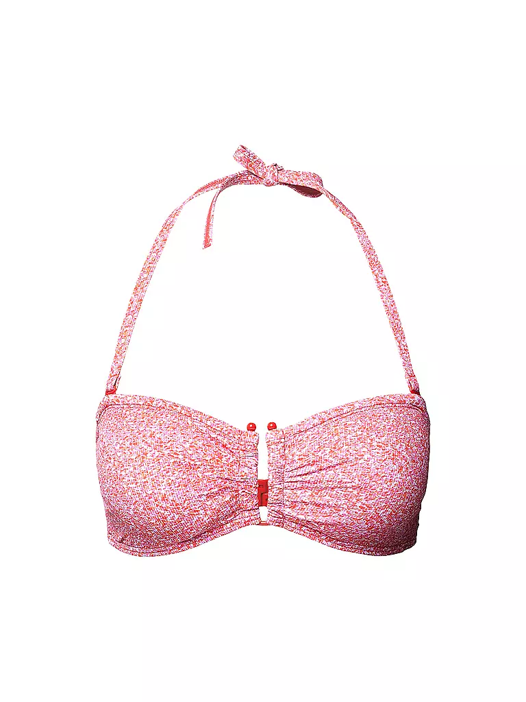 ESPRIT | Damen Bikinioberteil Bügel-BH aus glänzender Mikrofaser wattiert | pink