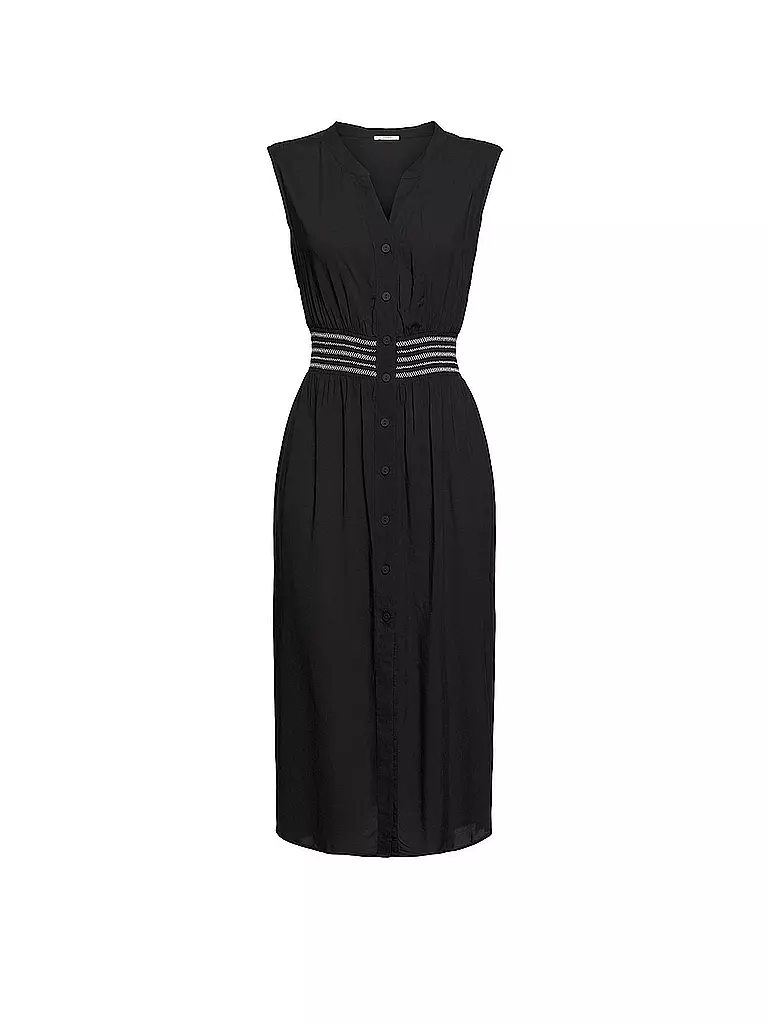 ESPRIT | Damen Kleid mit Knopfleiste, LENZING™ ECOVERO™ | schwarz