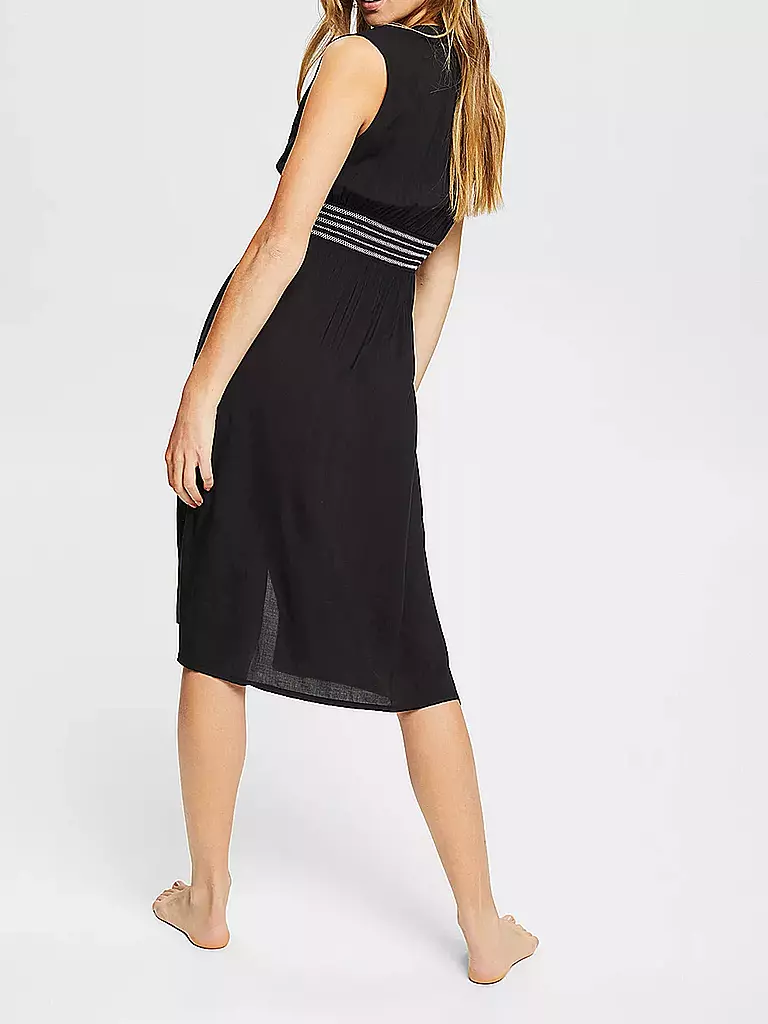 ESPRIT | Damen Kleid mit Knopfleiste, LENZING™ ECOVERO™ | schwarz