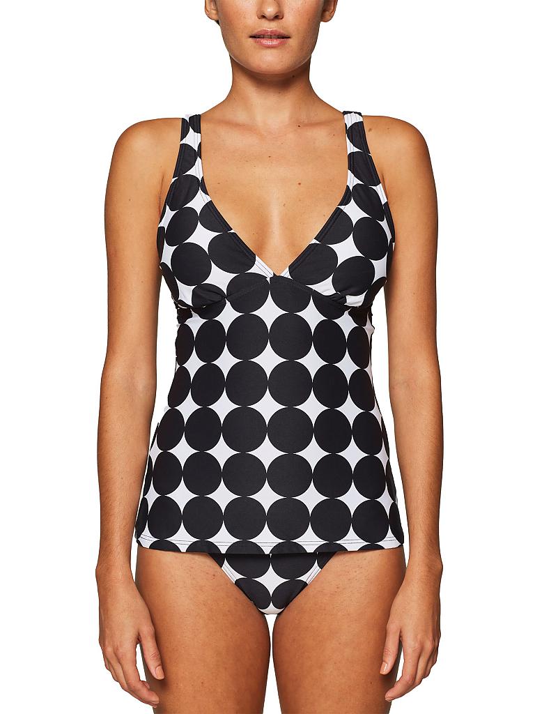 ESPRIT Damen Tankini Miami Beach Polka Dot schwarz