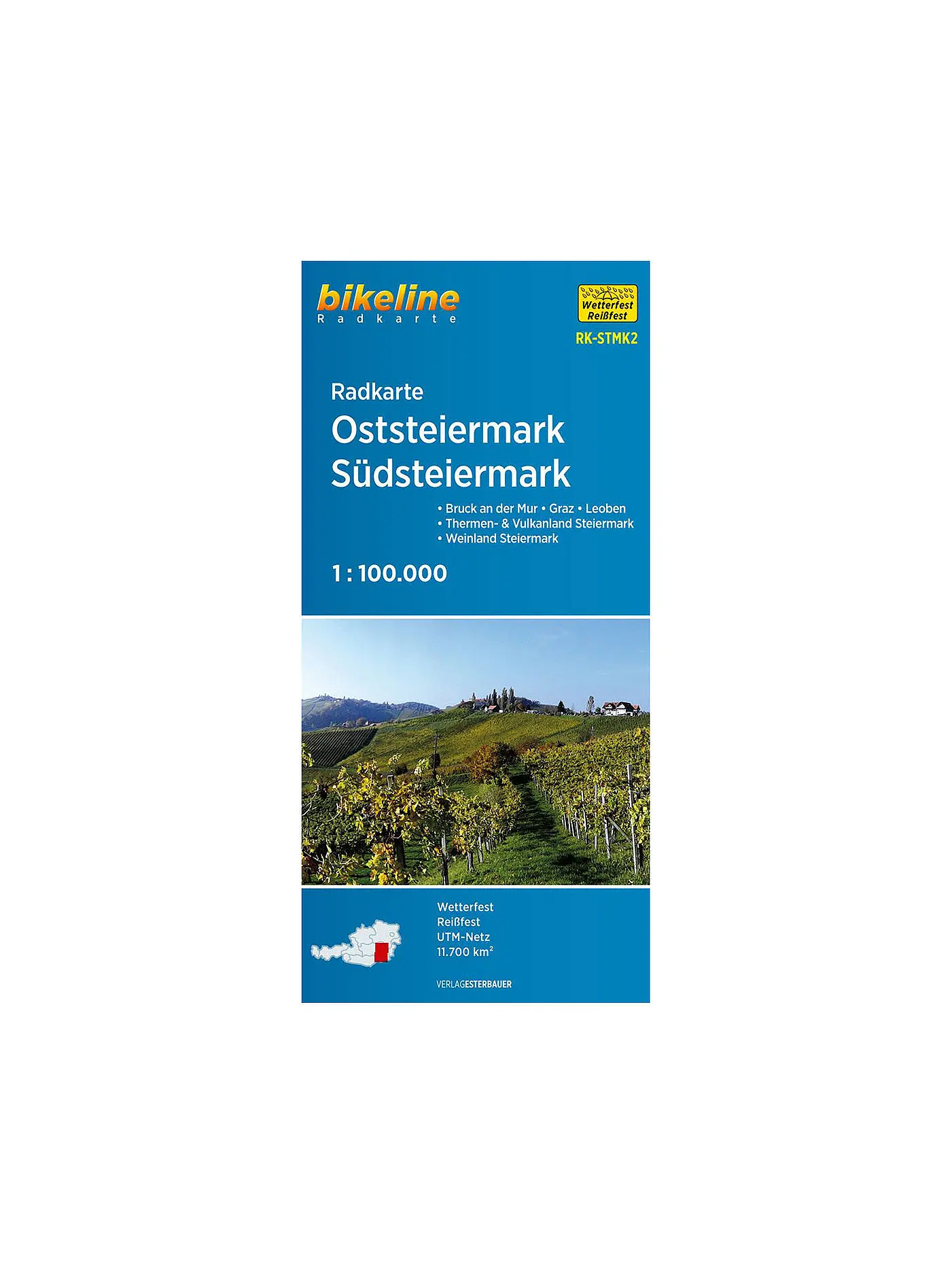 ESTERBAUER | bikeline Radkarte Oststeiermark, Südsteiermark | keine Farbe