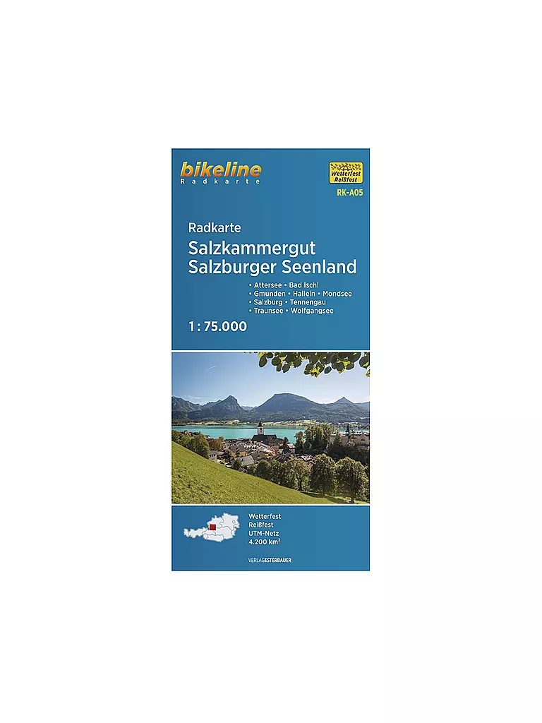 ESTERBAUER | Radkarte Salzkammergut - Salzburger Seenland (RK-A05) | keine Farbe