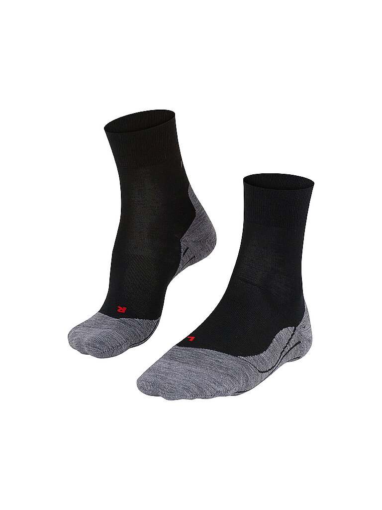 Falke Laufsocken RU 4 Merinowolle Schwarz