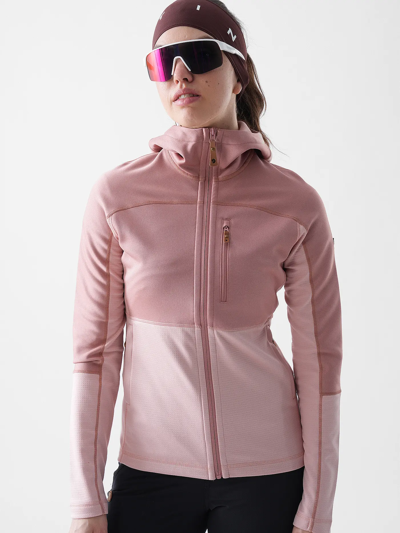 FJÄLLRÄVEN | Damen Fleecejacke Abisko Trail Hoodie | rosa