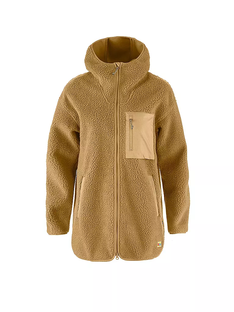 FJÄLLRÄVEN | Damen Fleecejacke Vardag Pile Fleece | Hellbraun