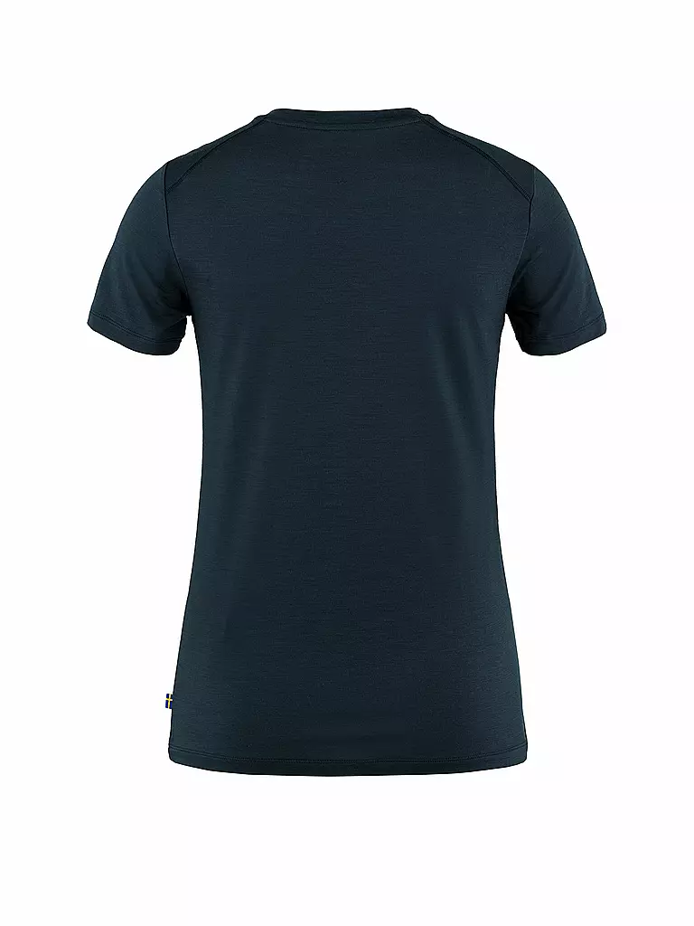 FJÄLLRÄVEN | Damen T-Shirt Abisko Wool SS W | dunkelblau
