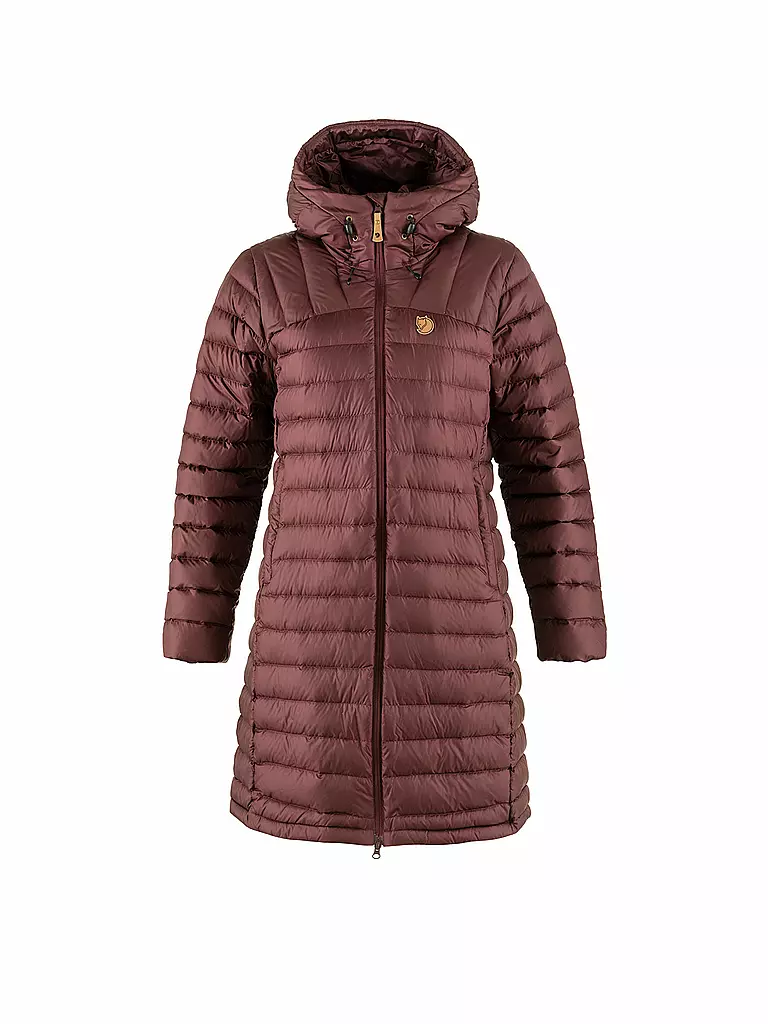 FJÄLLRÄVEN | Damen Winterjacke Snow Flake Down Hoodie | dunkelrot