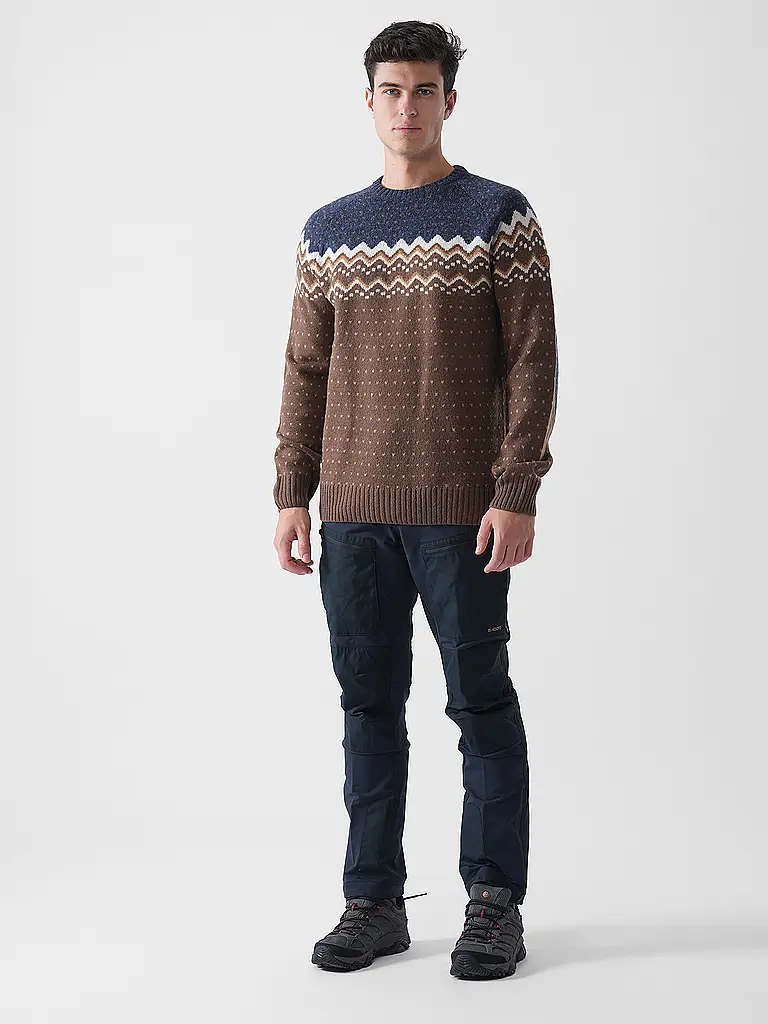 FJÄLLRÄVEN | Herren Funktionspullover Oevik Knit Wool | braun