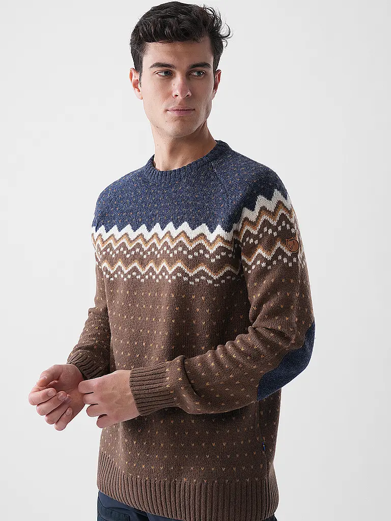 FJÄLLRÄVEN | Herren Funktionspullover Oevik Knit Wool | braun