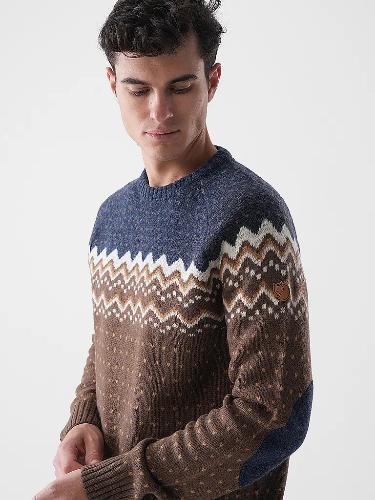 FJÄLLRÄVEN | Herren Funktionspullover Oevik Knit Wool | braun