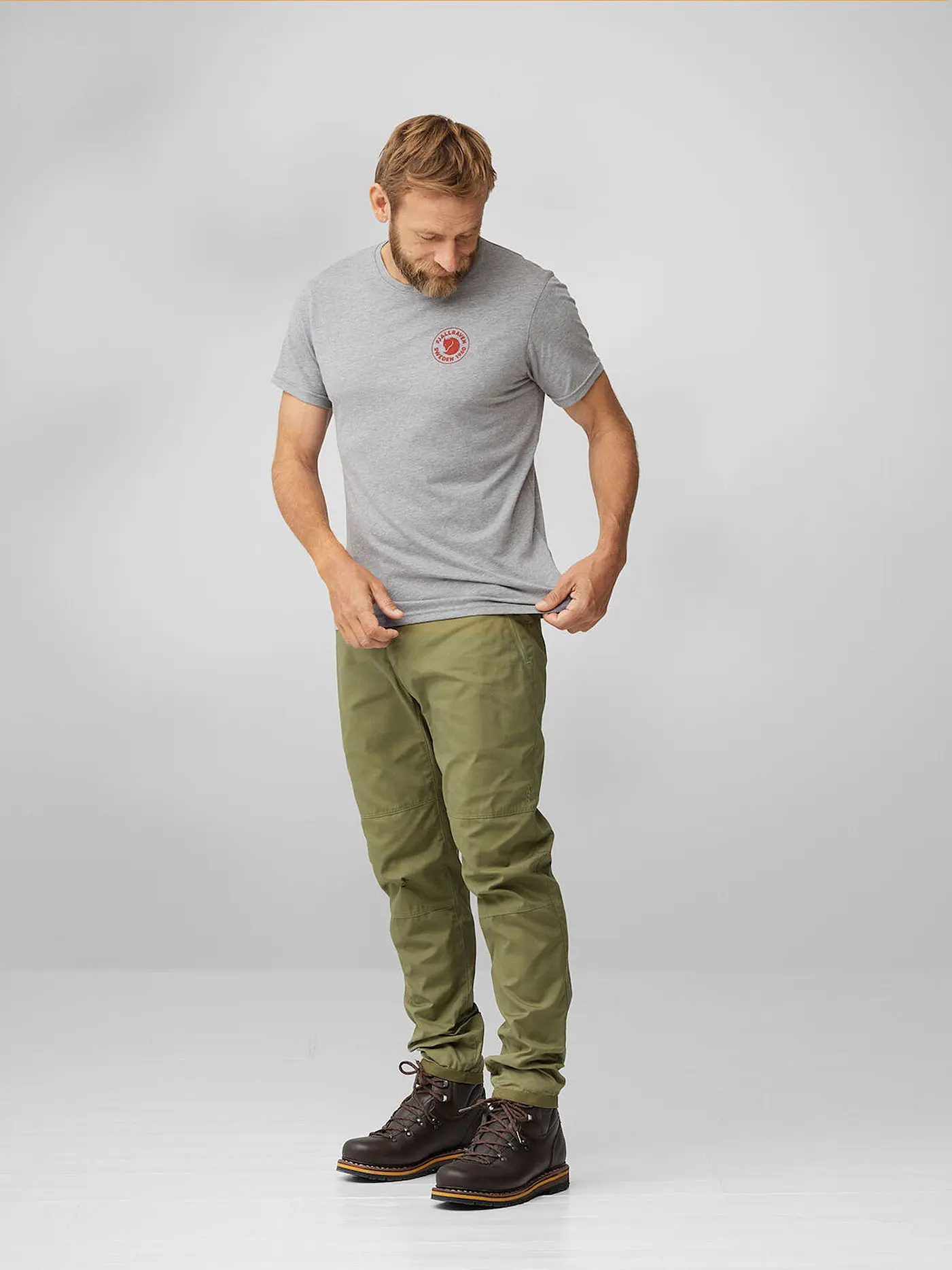 FJÄLLRÄVEN | Herren Funktionsshirt 1960 Logo | hellgrau