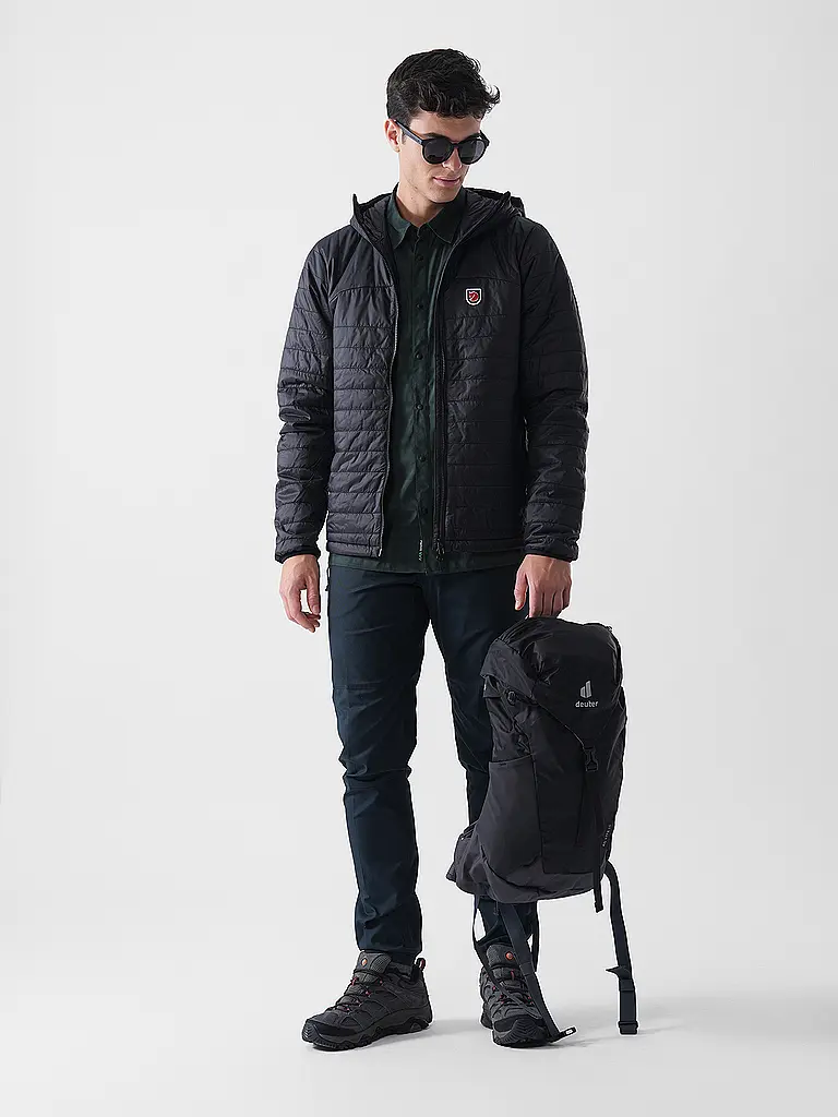 FJÄLLRÄVEN | Herren Isojacke Expedition X-Lätt Hoodie | schwarz