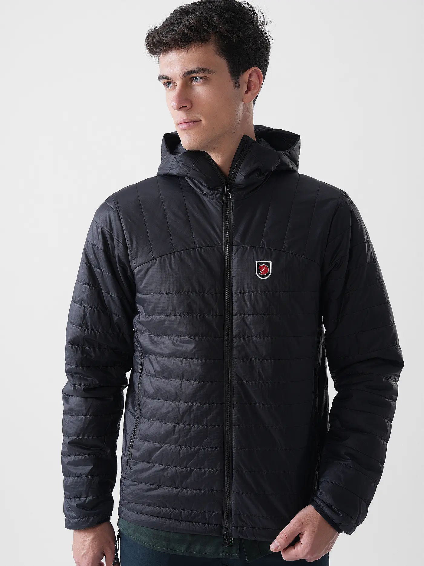 FJÄLLRÄVEN | Herren Isojacke Expedition X-Lätt Hoodie | schwarz