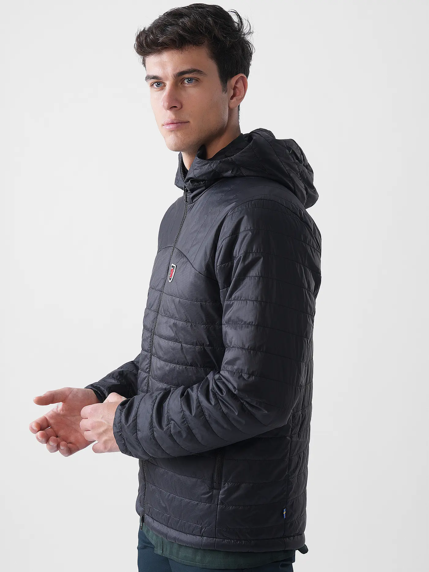 FJÄLLRÄVEN | Herren Isojacke Expedition X-Lätt Hoodie | schwarz