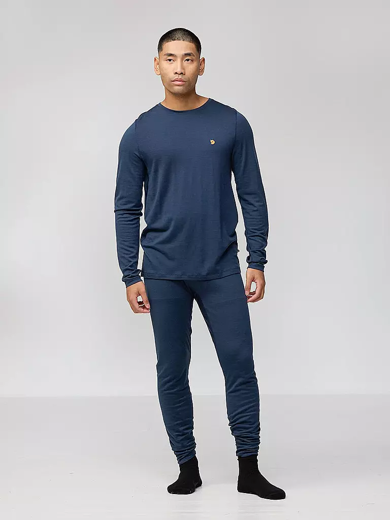 FJÄLLRÄVEN | Herren Unterziehshirt Bergtagen Merino 190 | Dunkelblau