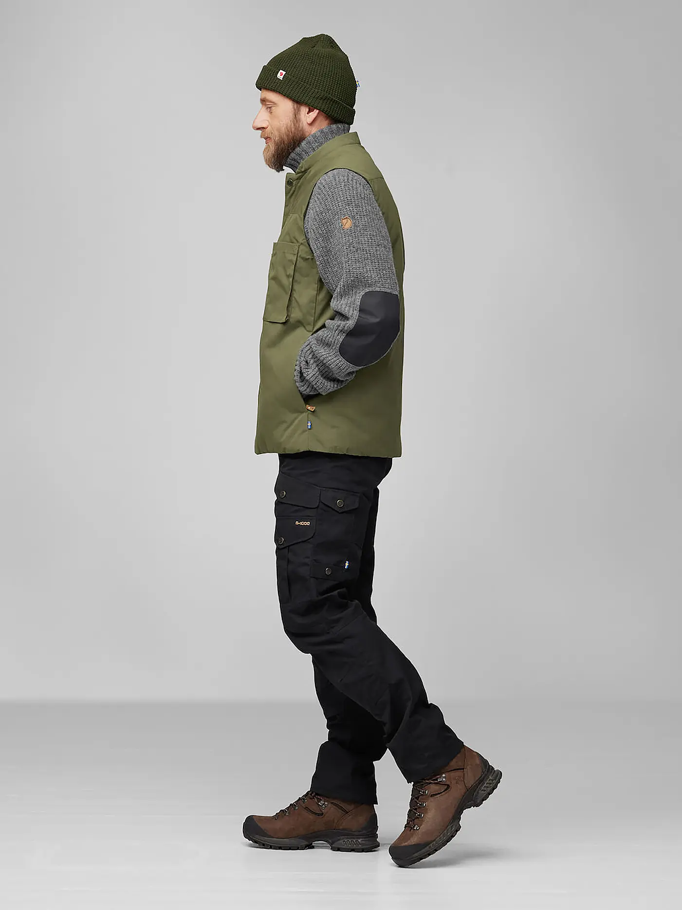 FJÄLLRÄVEN | Herren Weste Singi Padded G1000 | olive