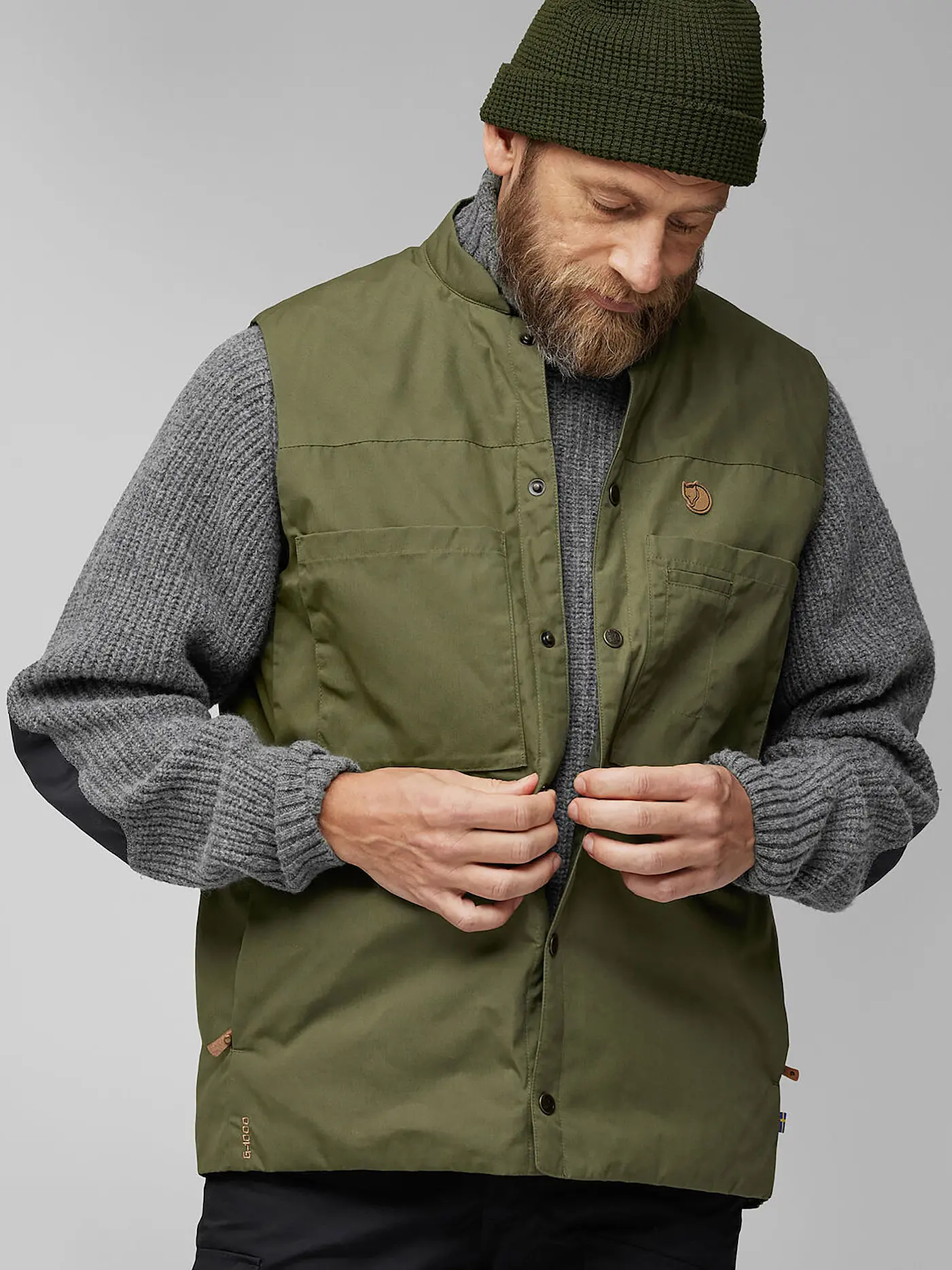 FJÄLLRÄVEN | Herren Weste Singi Padded G1000 | olive