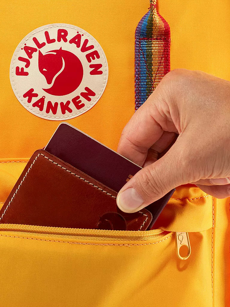 FJÄLLRÄVEN | Tagesrucksack Kanken Rainbow | gelb