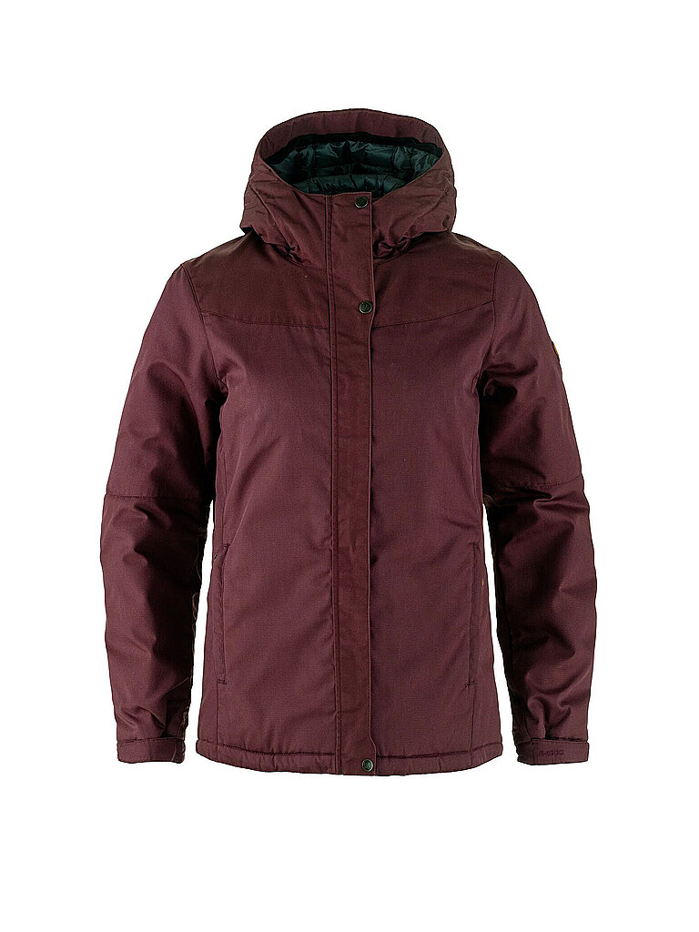 Fjällräven Winterjacke Stina Padded G-1000 Hoodie Dunkelrot