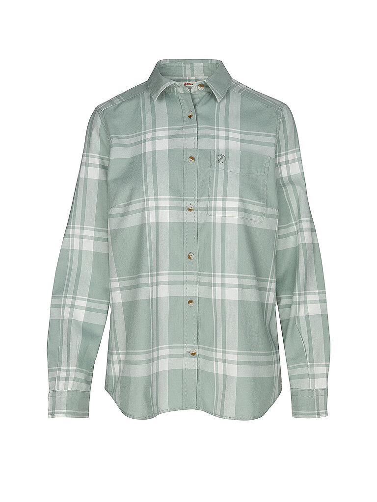 FJÄLLRÄVEN Damen Bluse Oevik Lite Flannel hellgrün S W