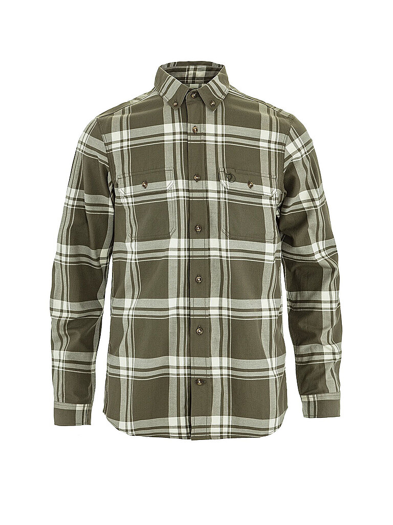 Fjällräven Flannel Hemd Bio-Baumwollflanell Olive