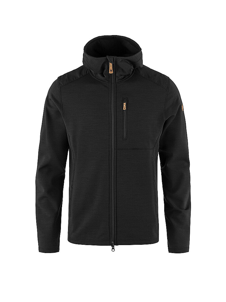FJÄLLRÄVEN Herren Fleecejacke Keb Fleece Hoodie schwarz | L