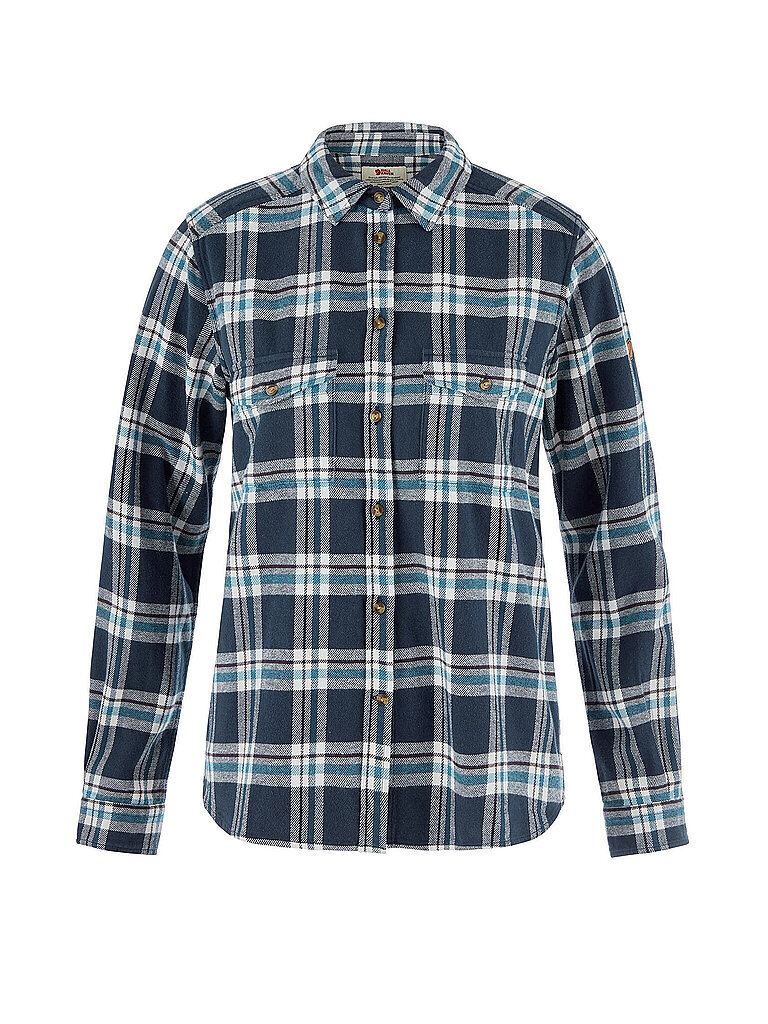 FJÄLLRÄVEN Damen Bluse Oevik Heavy Flannel dunkelblau | XS
