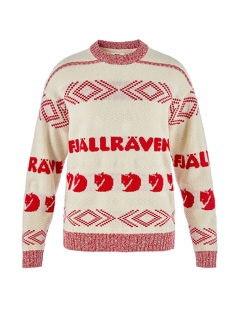 FJÄLLRÄVEN Unisex Strickpullover Jacquard Wool beige | S