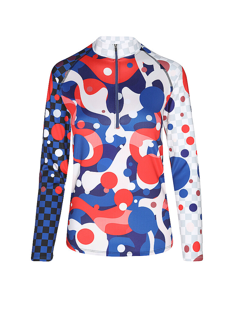 FREISEIN Damen Unterzieh Zipshirt Speed Queen bunt | XS