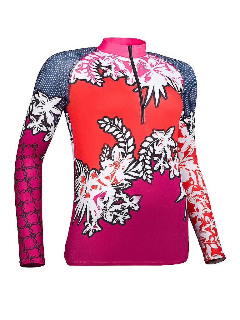 FREISEIN Unterziehshirt Flower Print Rot