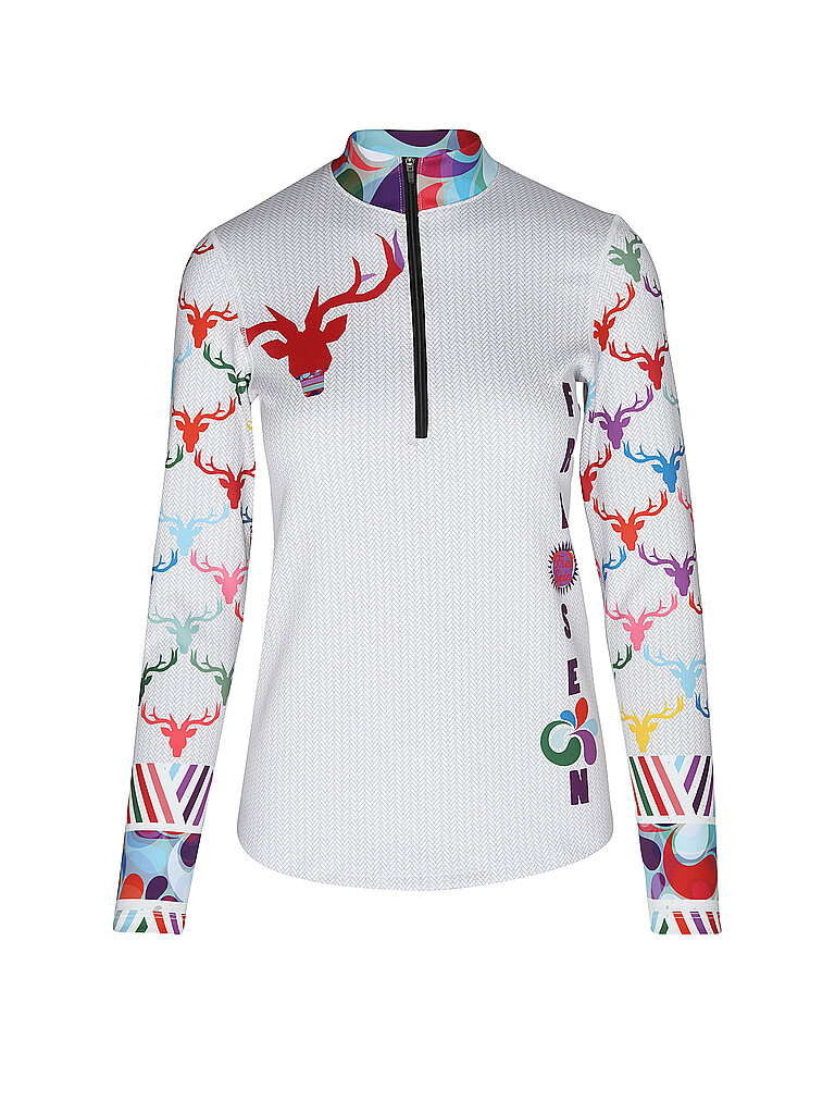 FREISEIN Damen Unterzieh Zipshirt HappyDeers bunt | S