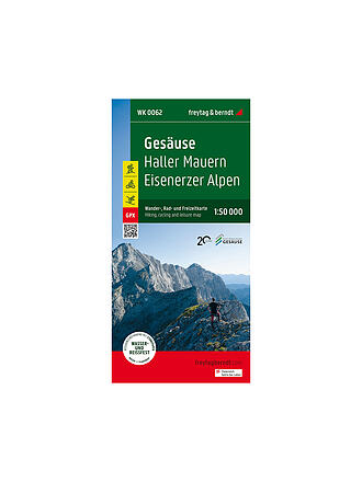 FREYTAG & BERNDT | Wanderkarte WK 0062 Gesäuse - Haller Mauern - Eisenerzer Alpen, 1:50.000