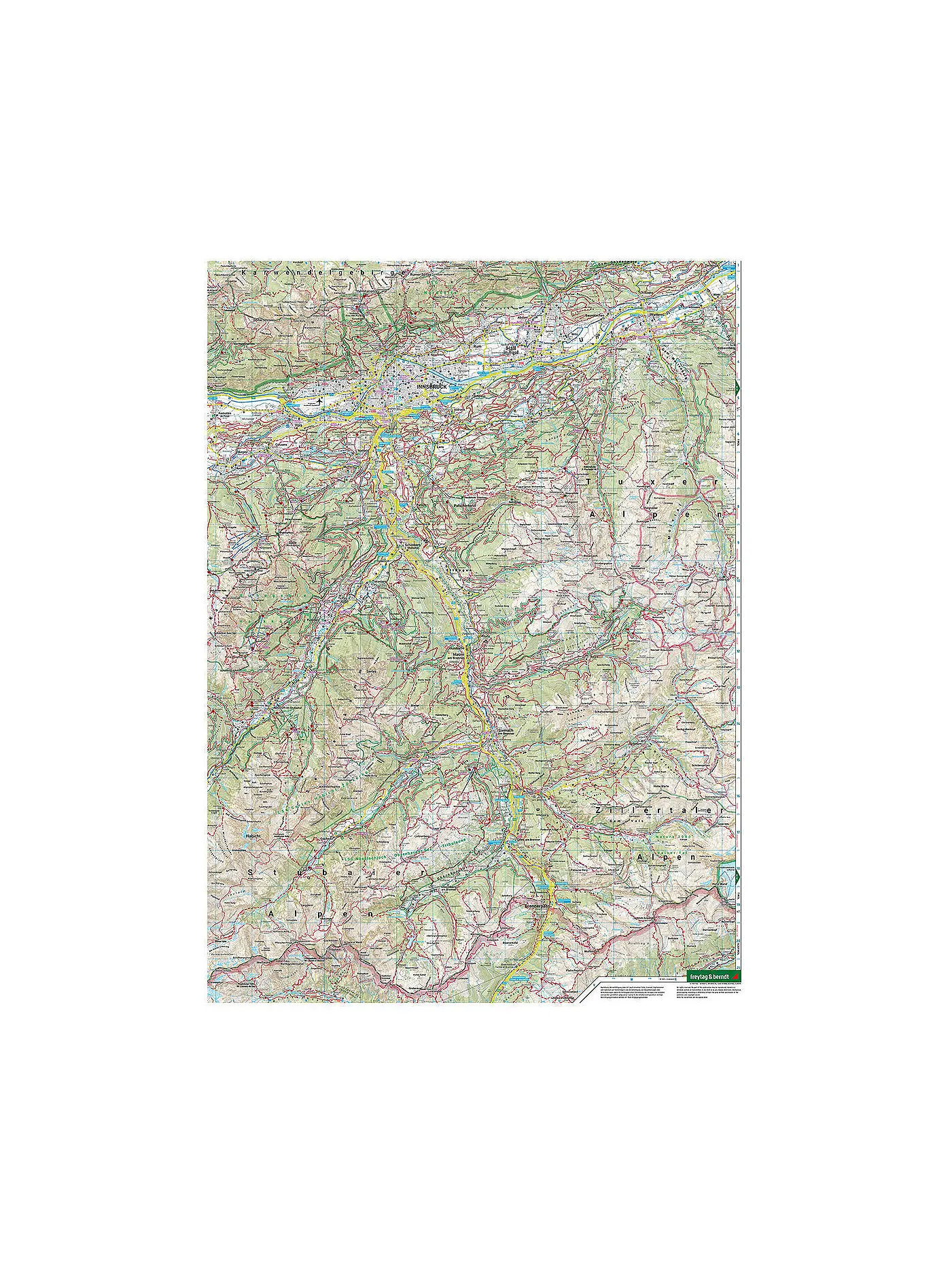 FREYTAG & BERNDT | Wanderkarte WK 0241 Innsbruck, 1:50.000 | keine Farbe