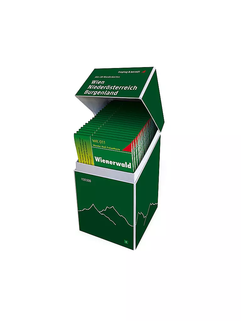 FREYTAG & BERNDT | Wanderkarten-Box Wien - Niederösterreich - Burgenland, 1:50.000 | Keine Farbe