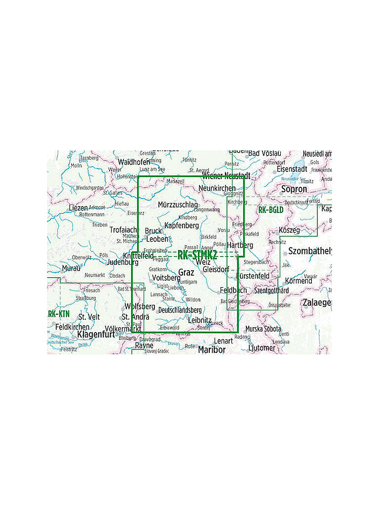 FREYTAG & BERNDT | Bikeline Radkarte RK-STMK2, Oststeiermark, Südsteiermark 1:100.000 | keine Farbe