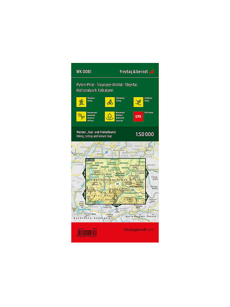 FREYTAG & BERNDT | Pyhrn-Priel, Wander-, Rad- und Freizeitkarte 1:50.000 | keine Farbe