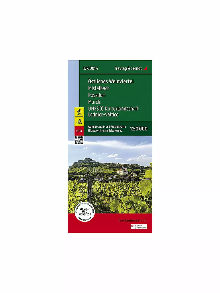 FREYTAG & BERNDT | Wanderkarte Östliches Weinviertel Maßstab 1:50.000 | keine Farbe